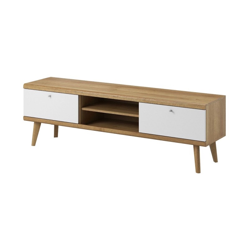 Έπιπλο τηλεόρασης 02103-PR Λευκό+Riviera 160x50x40cm