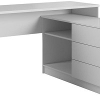 Γραφείο ΤΕΟ Λευκό 138x76x50,4-110cm