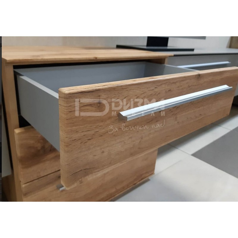 Σύνθεση τοίχου Binz-2 Γραφίτης+Βασάλτης 300x206x43-37cm