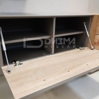 Σύνθεση τοίχου Binz-2 Γραφίτης+Βασάλτης 300x206x43-37cm