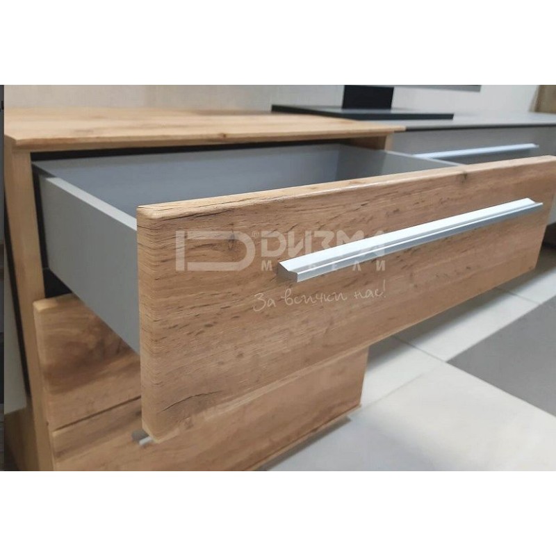 Σύνθεση τοίχου Binz-2 Γραφίτης+Βασάλτης 300x206x43-37cm