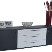 Κρεμαστός μπουφές Kantate 180x53x42cm Γραφίτης+Λευκό