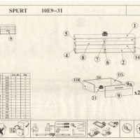 Σύνθεση SPURT 340x54x197cm Φυσικό Golden craft+ Σαμπανί
