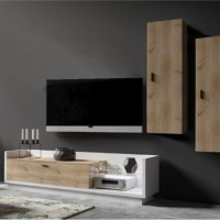 Σύνθεση Talina_ec Λευκό+Kingstone Oak 270x175x48cm