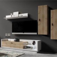 Σύνθεση Talina Λευκό+Kingstone Oak 270x175x48cm