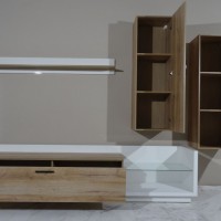 Σύνθεση Talina Λευκό+Kingstone Oak 270x175x48cm