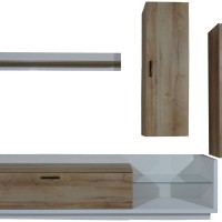 Σύνθεση Talina Λευκό+Kingstone Oak 270x175x48cm