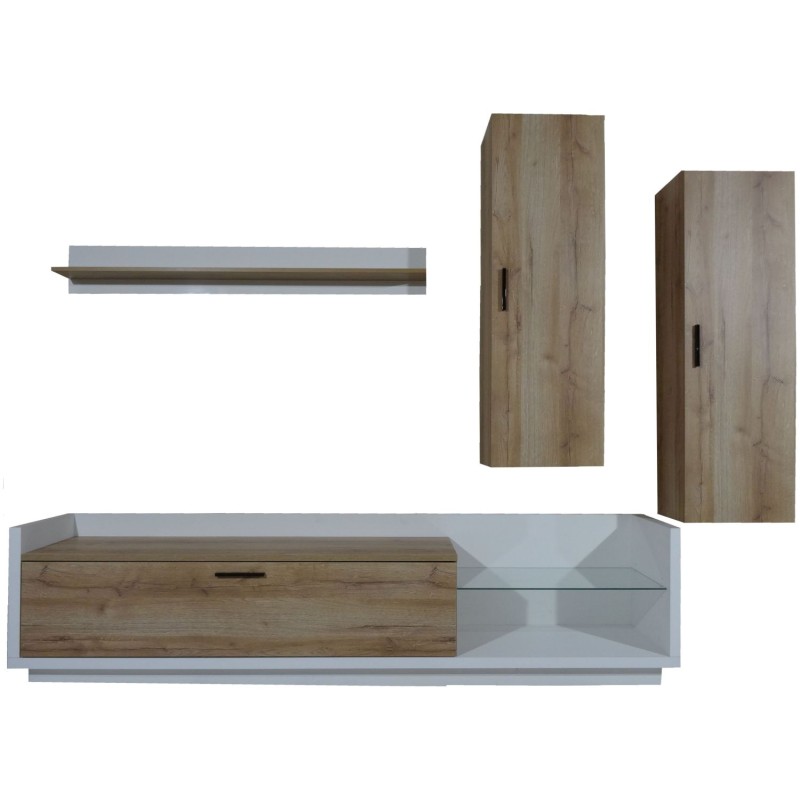 Σύνθεση Talina Λευκό+Kingstone Oak 270x175x48cm
