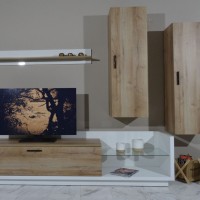 Σύνθεση Talina Λευκό+Kingstone Oak 270x175x48cm