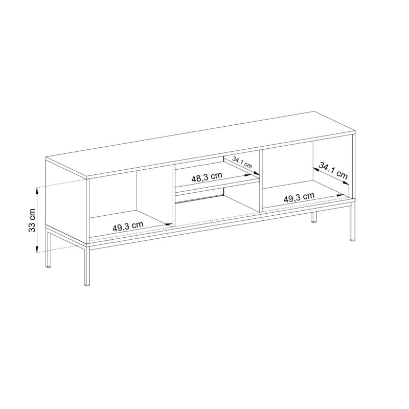 Έπιπλο τηλεόρασης Mono Μπεζ 153x56x39cm