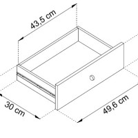 Έπιπλο τηλεόρασης Mono Μπεζ 153x56x39cm