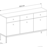 Μπουφές Mono χρώμα Μπεζ 154x83x39cm