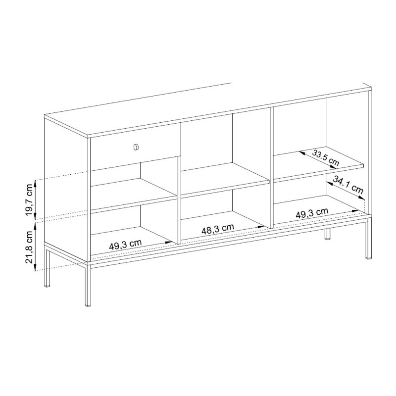 Μπουφές Mono χρώμα Μπεζ 154x83x39cm