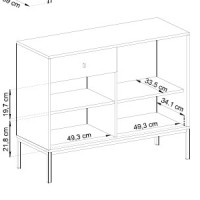 Μπουφές Mono χρώμα Μπλε 104x83x39cm
