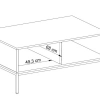 Τραπεζάκι Mono Μπορντό 103,5x46,2x68cm