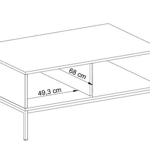 Τραπεζάκι Mono Μπλε 103,5x46,2x68cm