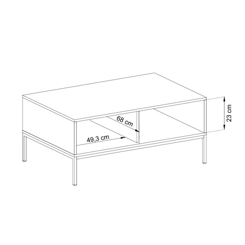 Τραπεζάκι Mono Μπορντό 103,5x46,2x68cm