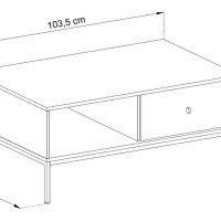 Τραπεζάκι Mono Μπορντό 103,5x46,2x68cm