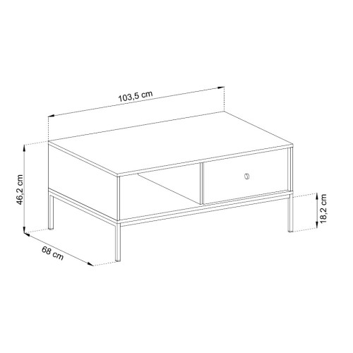 Τραπεζάκι Mono Μπεζ 103x46x68cm
