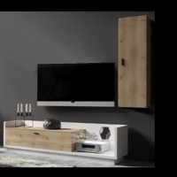 Σύνθεση Talina_ec_1 Λευκό+Kingstone Oak 240x175x48cm