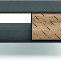 Τραπεζάκι Diamond Ανθρακί+Evoke 104x68x40cm