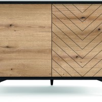 Μπουφές Diamond Ανθρακί+Evoke 104x77x39cm