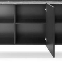 Μπουφές Harmony ανθρακί+Μάρμαρο 144x37x83cm