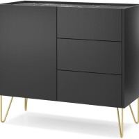 Μπουφές Harmony ανθρακί+Μάρμαρο 97x37x83cm