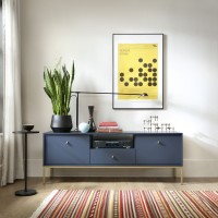 Έπιπλο τηλεόρασης Mono μπλε + χρυσό 153,4x56,2x39cm