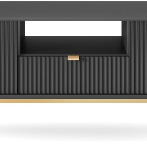Έπιπλο τηλεόρασης Nova Ανθρακί+χρυσό 154x39x56cm