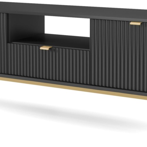 Έπιπλο τηλεόρασης Nova Ανθρακί+χρυσό 154x39x56cm