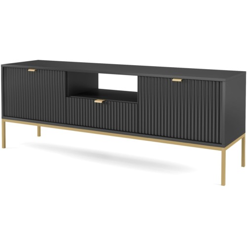 Έπιπλο τηλεόρασης Nova Ανθρακί+χρυσό 154x39x56cm