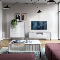 Τραπεζάκι Nova Λευκό Μ104xΠ68xΥ46cm