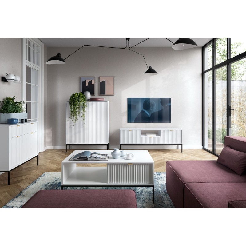 Τραπεζάκι Nova Λευκό Μ104xΠ68xΥ46cm