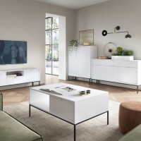 Τραπεζάκι Nova Λευκό Μ104xΠ68xΥ46cm