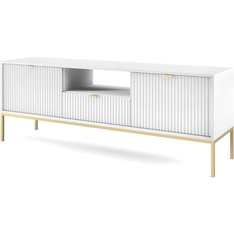 Έπιπλο τηλεόρασης Nova Λευκό+χρυσό 154x39x56cm