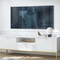Έπιπλο τηλεόρασης Nova Λευκό+χρυσό 154x39x56cm