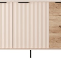 Μπουφές Rave Μπεζ+φυσικό Viking 153x82x40cm