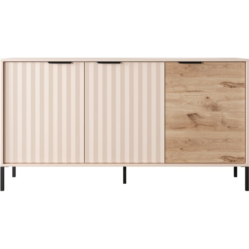 Μπουφές Rave Μπεζ+φυσικό Viking 153x82x40cm
