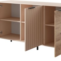 Μπουφές Rave Μπεζ+φυσικό Viking 153x82x40cm