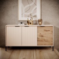 Μπουφές Rave Μπεζ+φυσικό Viking 153x82x40cm