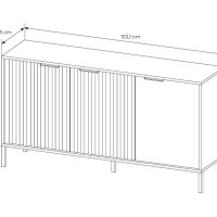 Μπουφές Rave Μπεζ+φυσικό Viking 153x82x40cm