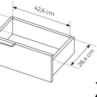 Τραπεζάκι Rave με συρτάρια Μπεζ+φυσικό Viking 97x45x60cm