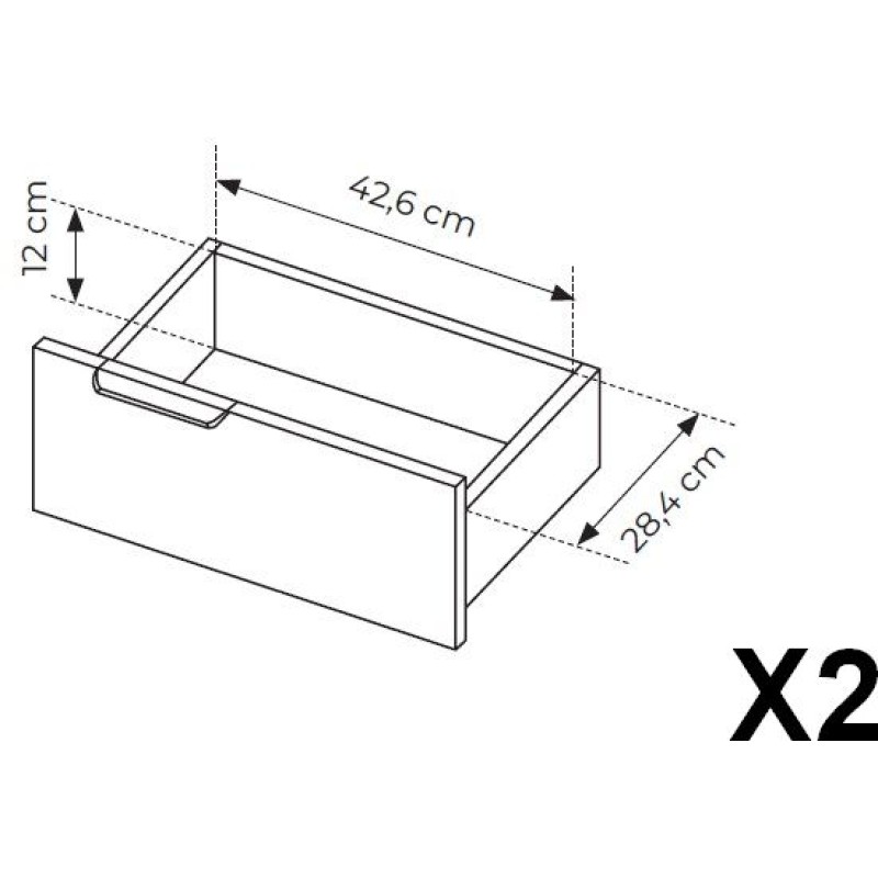 Τραπεζάκι Rave με συρτάρια Μπεζ+φυσικό Viking 97x45x60cm