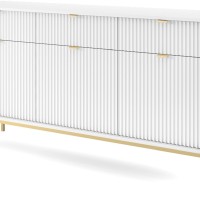 Μπουφές Nova Λευκό+χρυσό 154x39x83cm