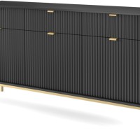 Μπουφές Nova Ανθρακί +χρυσό 154x39x83cm