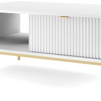Τραπεζάκι Nova Λευκό + χρυσό 104x68x46cm
