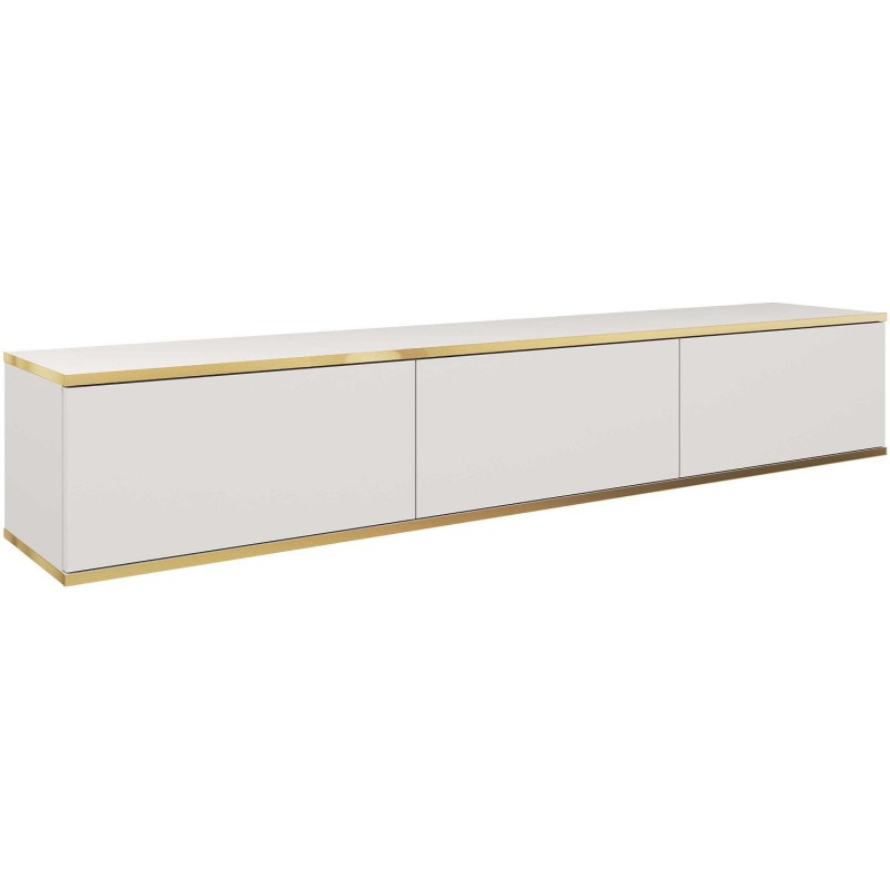 Κρεμαστό έπιπλο τηλεόρασης ORO λευκό 175x30x32cm