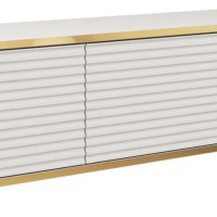 Κρεμαστό έπιπλο τηλεόρασης ORO_MDF Λευκό 175x30x32cm