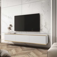 Κρεμαστό έπιπλο τηλεόρασης ORO λευκό 175x30x32cm